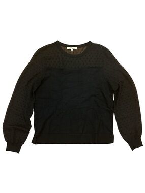 Les Serein Sheer Swiss Dot and knit top